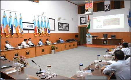Smt. D. Sita, Sci. SE, ADRIN., in an indoor session