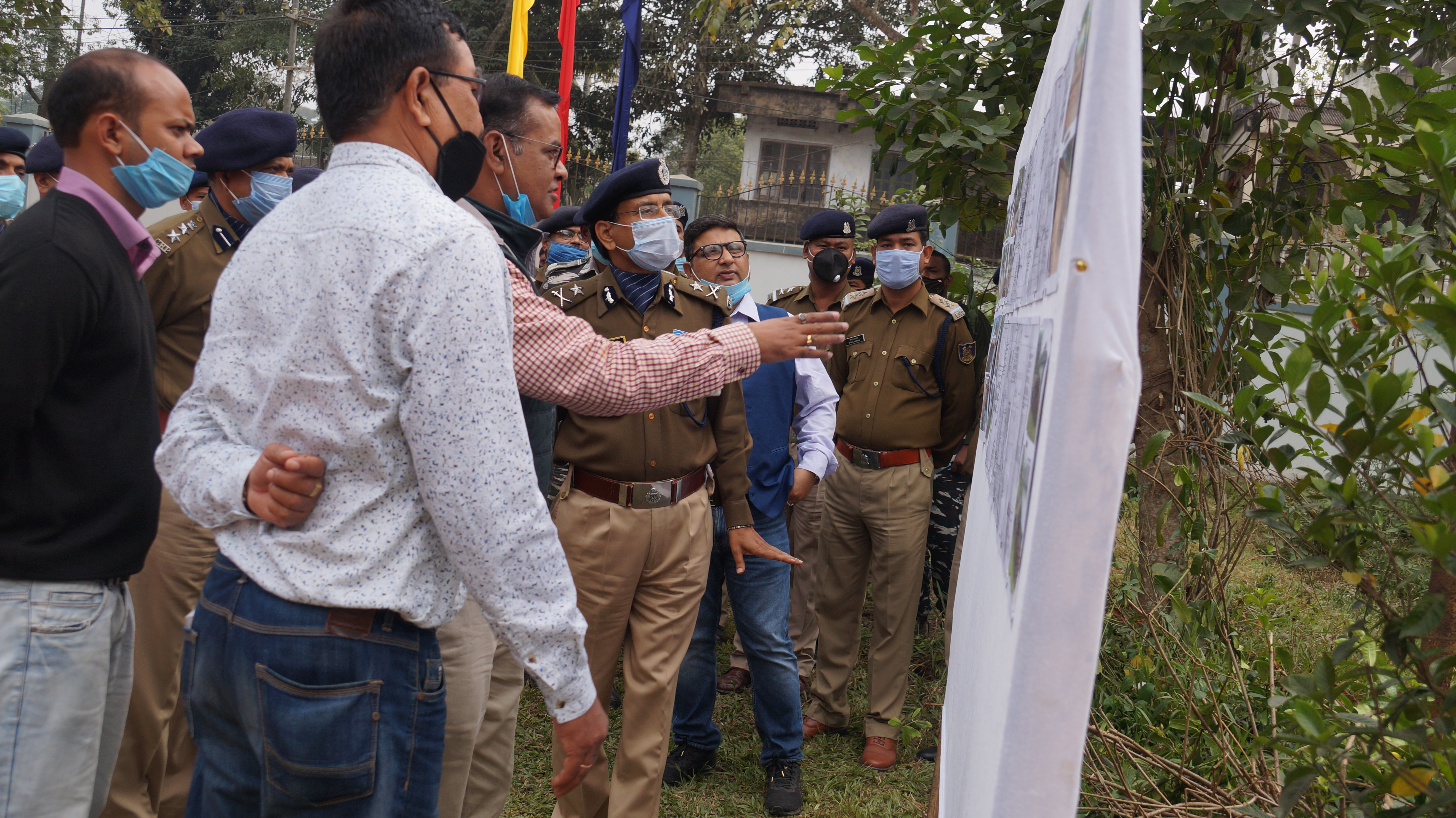   Foundation stone of 90 men barrack laid by Shri Sudhakar Upadhyay IG, Ops Sector, Jorhat on 18.12.2020