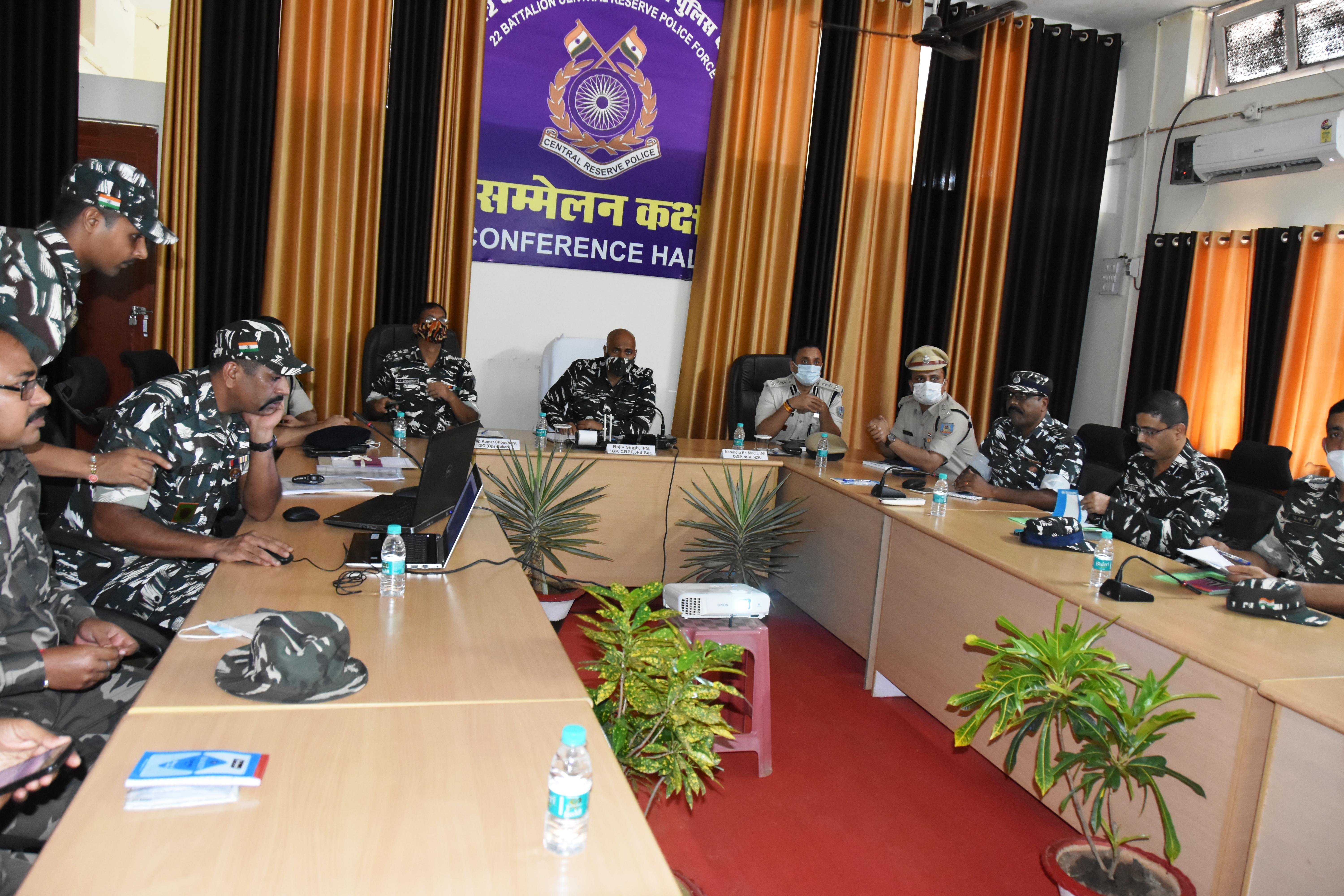 दिनांक 25.08.21 को महानिरीक्षक का 22 बटालियन हजारीबाग का दौरा