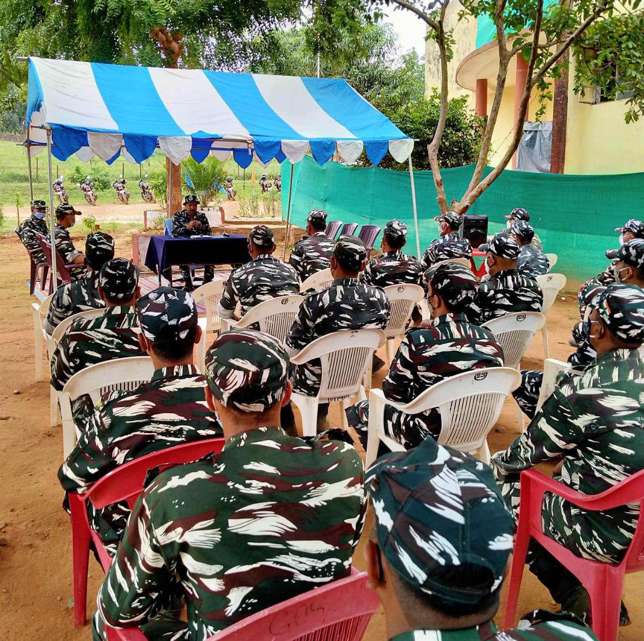 दिनांक 17.08.21 को महानिरीक्षक का सी कंपनी /174 बटालियन, टोंटो दौरा