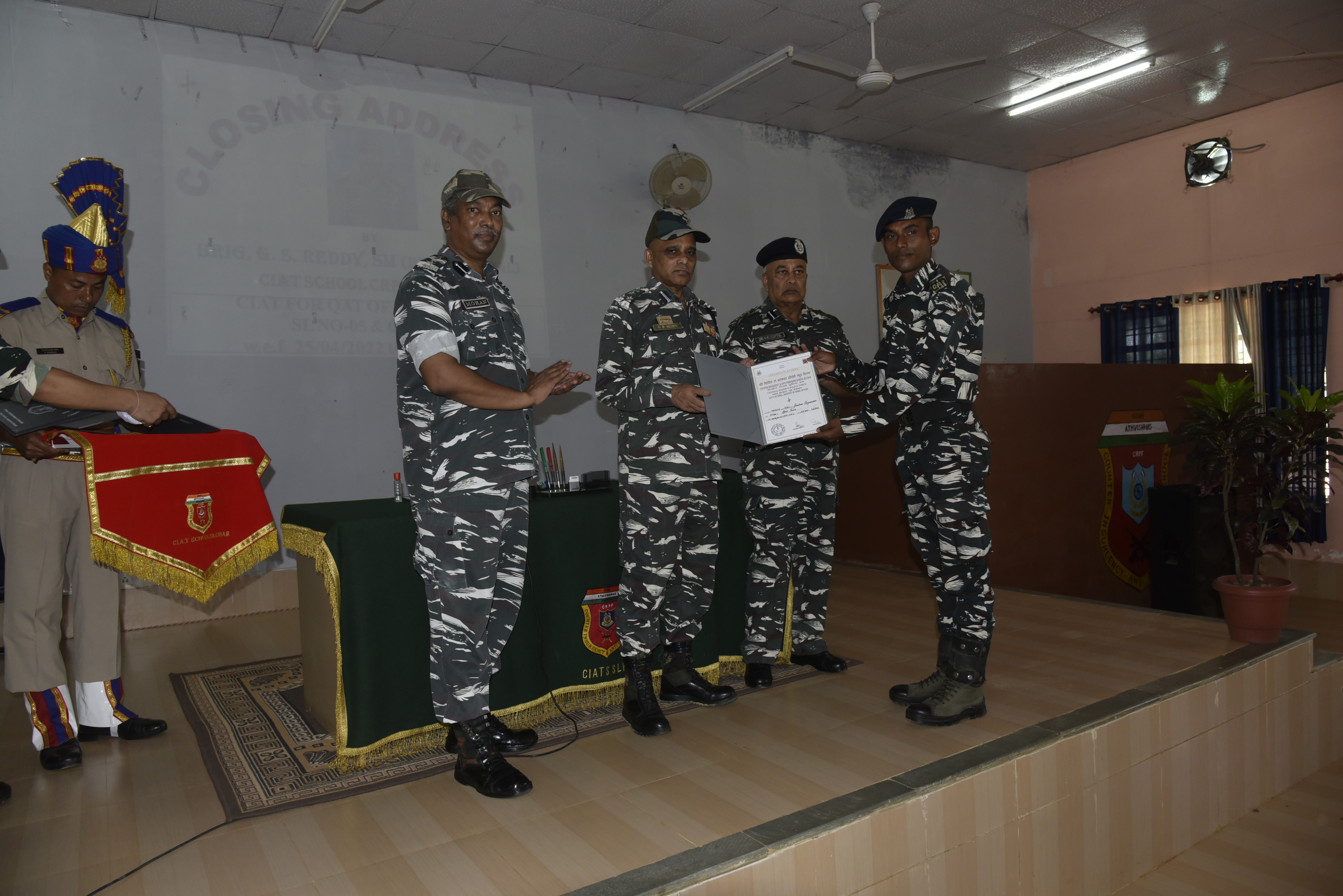   Closing of CIAT Course for QAT of NE Sl No 5 and 6