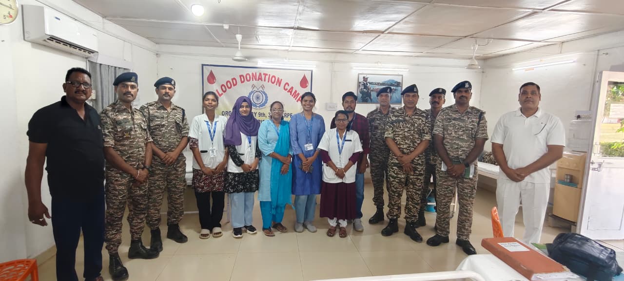   On the occasion of 87th CRPF Day a Blood donation camp was organized in HQ 9 BN and 37 BN HQ Aheri