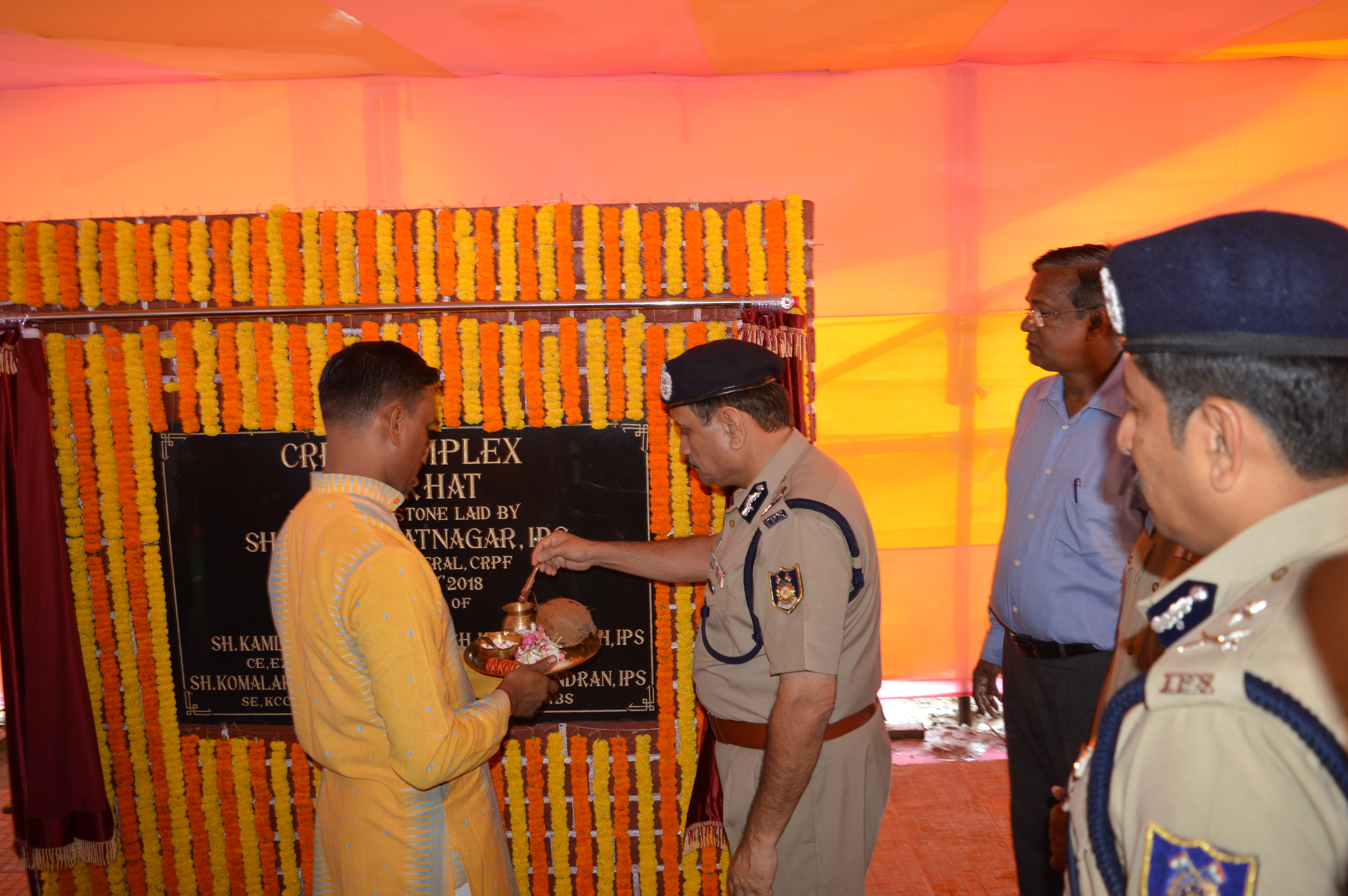   Laying of foundation stone of CRPF Complex, Rajarhat by DGP CRPF