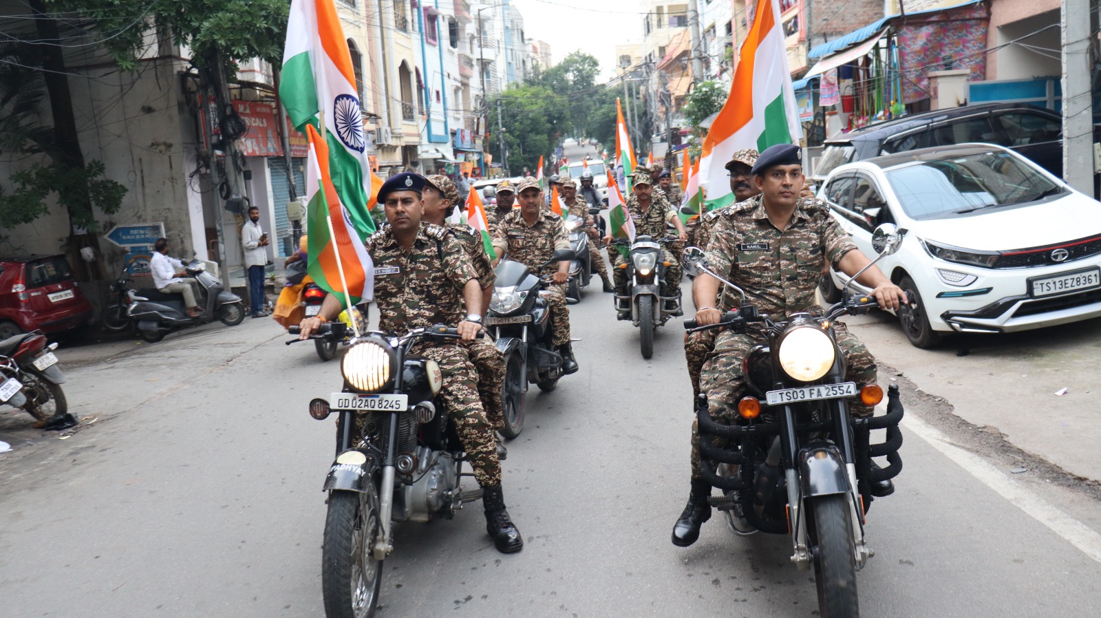   Bike Rally on the eve of 78th Independence Day, Har Ghar Tiranga Rally by SS HQR, CRPF