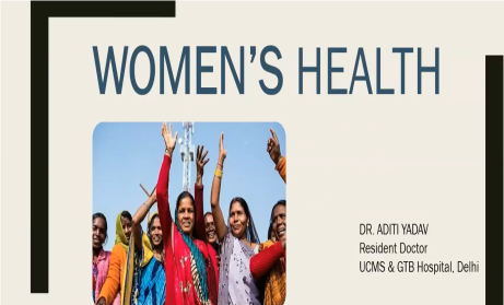 Lecture on Women's Health Multidisciplinary Consortium by Dr. Aditi Yadav on 27-12-2023
