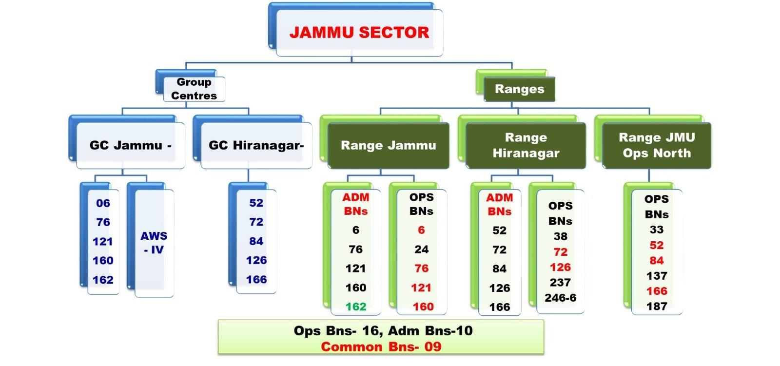 Jammu Sector Organization Structure